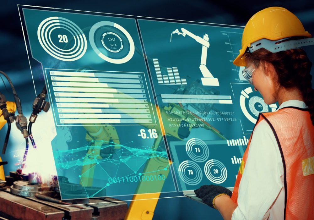 Smart industry robot arms modernization for innovative factory technology Smart industry robot arms modernization for innovative factory technology